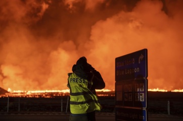 Ismét kitört egy vulkán Izlandon, december óta már hatodszor - A cikkhez tartozó kép