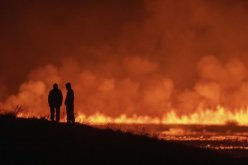 Ismét kitört egy vulkán Izlandon, december óta már hatodszor - A cikkhez tartozó kép