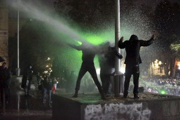 Georgiában a tüntetők összecsaptak a rendőrökkel - A cikkhez tartozó kép