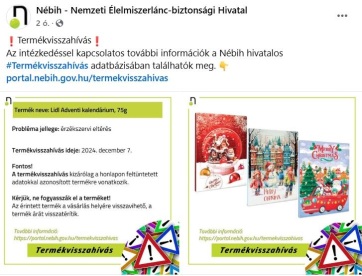 Visszahívta és kivonta a forgalomból a Lidl az Adventi kalendárium nevű édességét - A cikkhez tartozó kép